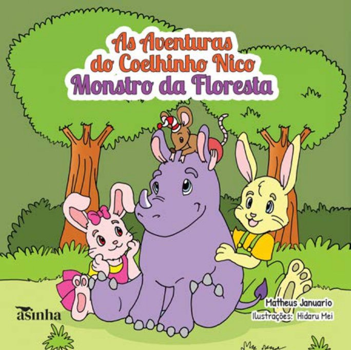 Capa do livro As aventuras do coelhinho Nico: monstro da floresta