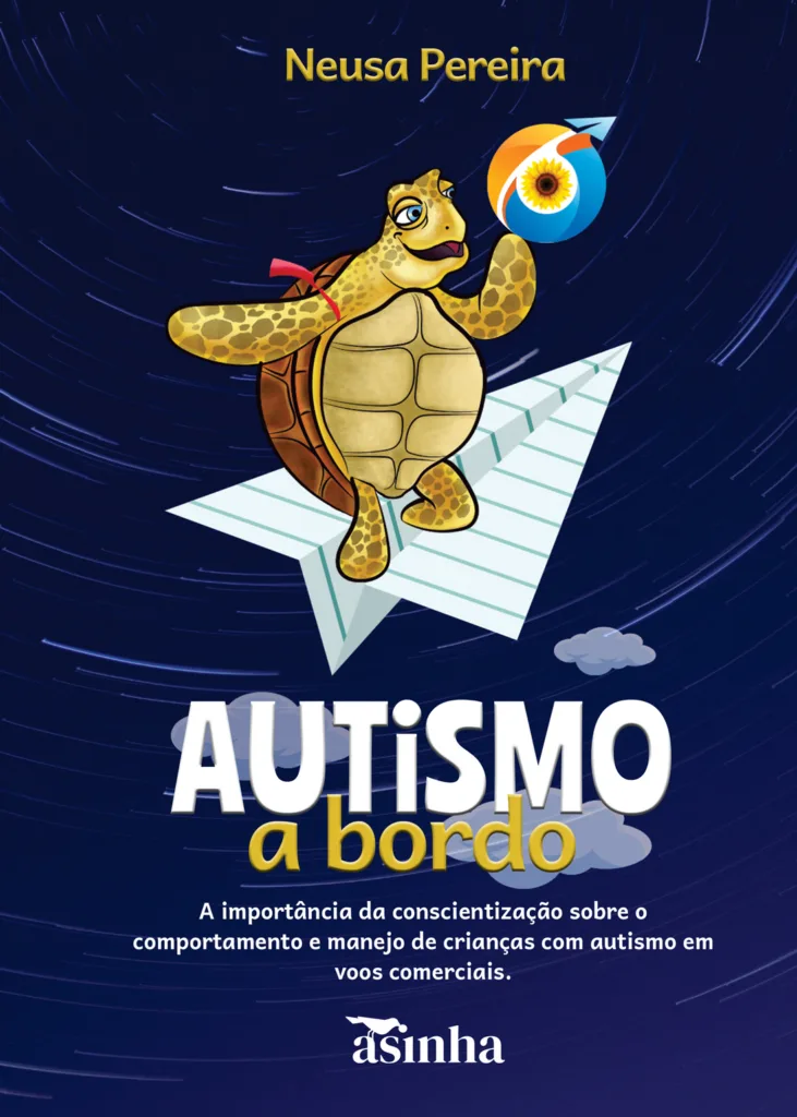 Capa do livro Autismo a bordo: a importância da conscientização sobre o comportamento e o manejo de crianças com autismo em voos comerciais
