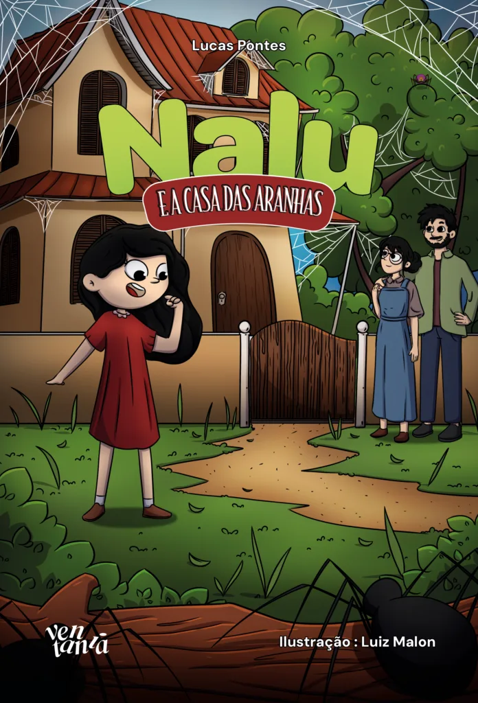 Capa do livro Nalu e a casa das aranhas