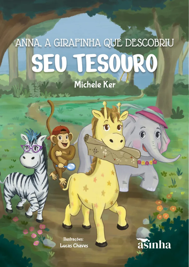 Capa do livro Anna, a girafinha que descobriu seu tesouro