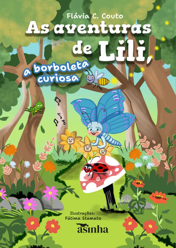 Capa do livro As aventuras de Lili, a borboleta curiosa