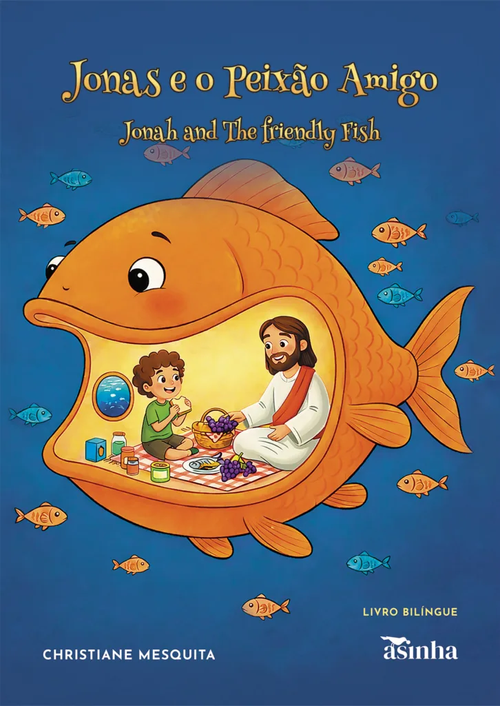 Capa do livro Jonah And The Friendly Fish = Jonas e o peixão amigo