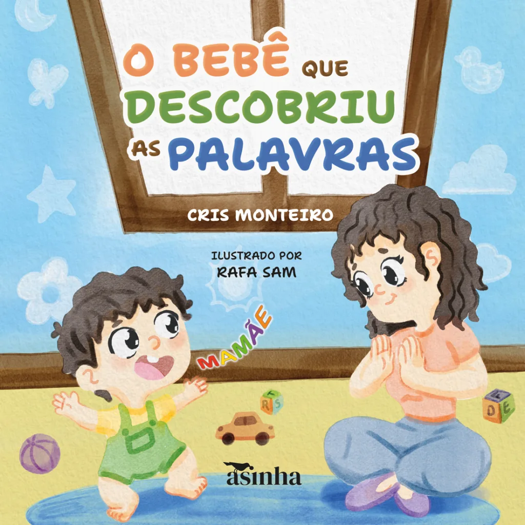 Capa do livro O bebê descobriu as palavras