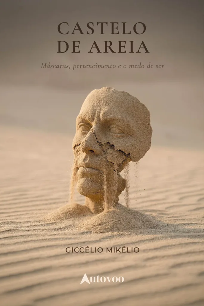 Capa do livro Castelo de areia: máscaras, pertencimento e o medo de ser
