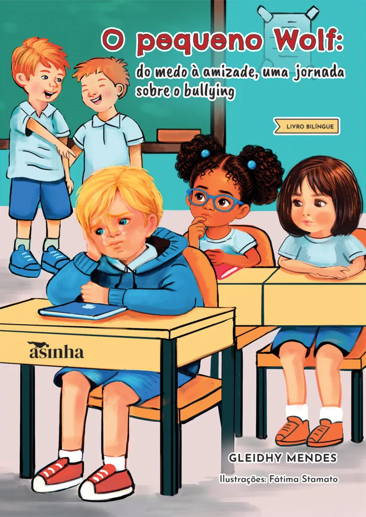 Capa do livro O pequeno Wolf: do medo à amizade, uma jornada sobre o bullying
